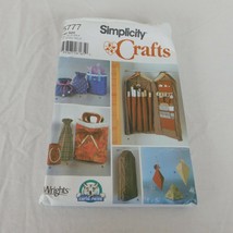 Simplicity 5777 Sewing Pattern Crafts Gift Wrap Accessories Organizer Bag Box - $5.95