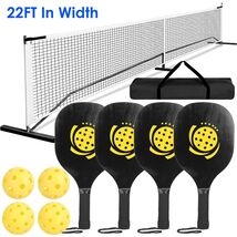 1Set Portable Pickleball Net Set 22ft Regulation Size  With 4 Pickleball... - $145.00
