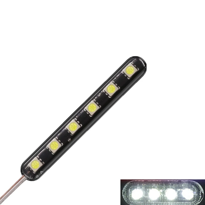 12V 6 LED Strobe Light Strip  Car Motorcycle LED Medium Grid Flash Warning Emerg - £104.91 GBP