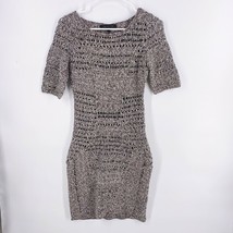 Rag &amp; Bone Hart Knit Sweater Dress Cutout Back Short Sleeve Gray S Small - $47.49