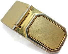 Vintage Brushed Gold Tone Money Clip Men Wallet ID Credit Card Holder - £26.58 GBP