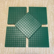 Base 10 Blocks - 100 Flats - Set of 5 - Green Math Manipulatives Plastic... - £3.14 GBP