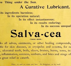 Salvacea Quack Medicine 1894 Advertisement Victorian Medical Curative AD... - £19.66 GBP