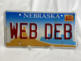 WEB DEB Vintage Vanity License Plate Nebraska Personalized Auto Man-Cave... - £55.80 GBP