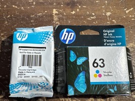 2 X New Genuine HP 63 Tri-Color Standard Yield Ink Cartridge (F6U61AN#140) - $368.69 MXN