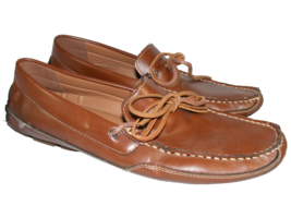 Izod Burton Men Size 11 M Brown Slip On Moc Toe Driving Loafer Shoes - $20.53