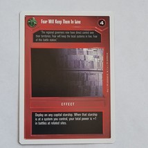 Star Wars SWCCG Fear Will Keep Them In Line Dark Side White Border Decipher - $1.19