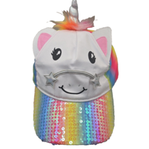 Sapca Claire&#39;s club sequin unicorn baseball hat NWT&#39;s - $10.99