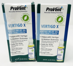 Lot 2 ProVent Naturally Healing Remedies Vertigo X Relief Oil Roll On .15mL - $28.99