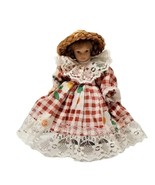 Vtg  Victorian Porcelain Caucasian Doll Braided Hair in Banana or Straw ... - $13.98