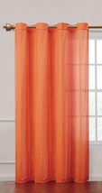 NWT's Victoria Classics Abbey Sequins Grommet Curtain Panel Orange 55 X 84 - £11.87 GBP
