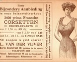 Vtg Advertising Trade Card South Holland L Van Der Vijver Corsets   - £27.36 GBP