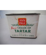 Vintage Ann Page Pure Cream Of Tartar Green and Red Spice Tin A&amp;P - $368.20 MXN