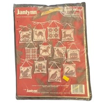 Vintage Janlynn Christmas Cross Stitch 12 PRAIRIE ORNAMENTS #63-10 Kit S... - £23.36 GBP