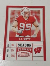 J.J. Watt Houston Texans Wisconsin Badgers 2017 Panini Contenders Card #44 - £0.78 GBP