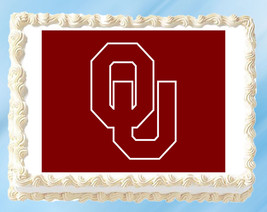 Oklahoma Sooners Edible Image Topper Cupcake Cake Frosting 1/4 Sheet 8.5 x 11" - $11.75