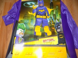 Size Medium 7-8 Lego Batman Movie Batgirl Bat Girl Deluxe Halloween Costume  - £44.17 GBP