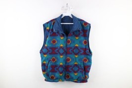 Vintage 90s Streetwear Mens Size Small Rainbow Fiesta Reversible Vest Jacket - £47.44 GBP
