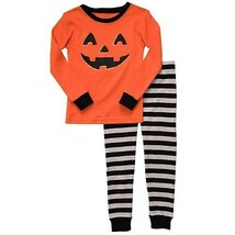 Halloween Pumpkin 2 Piece Glow-In-The-Dark Cotton Pajama Set, Size 12 Mo... - $9.64