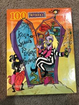 Beetlejuice & Lydia 100 Piece Jigsaw Puzzle Coffin 1990 Complete Geffen Films - $16.66