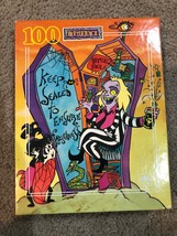 Beetlejuice &amp; Lydia 100 Piece Jigsaw Puzzle Coffin 1990 Complete Geffen ... - $16.66