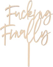 Lovenjoy Gift Boxed Funny Finally Wedding Cake Topper Fun Mr And, Rustic... - $31.99