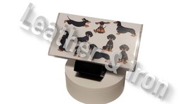 New Dachshund Doxie Black and Tan Dog Illustration Pattern Design Checkbook Cove - £7.82 GBP