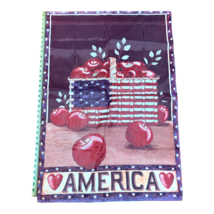 America Apples Garden Spring House Flag Banner 24” x 36&quot; Colorful - £5.92 GBP