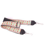 Vtg Woven CAMERA STRAP-2&quot; Wide-Faux Leather End-Swivel Clip-Hippie-Uniqu... - $56.09