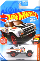 Hot Wheels - &#39;87 Dodge D100: HW Hot Trucks #9/10 - #275/365 (2018) *White* - $3.50