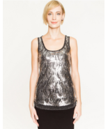 Le Chateau Sequin Scoop Neck Top Size L - $942.30 MXN