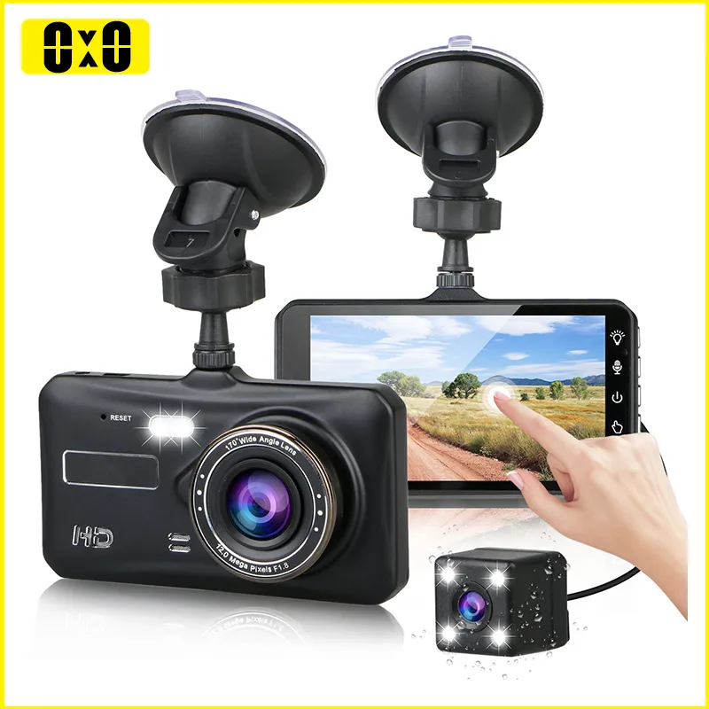 Dash cam front and rear camera car dvr car video recorder vehicle black box full hd thumb200