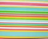 EcoVinyl Flannel Back Tablecloth, 70&quot; Round (4-6 people) MULTICOLOR STRI... - $17.81
