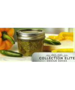 Smooth Glass MASON JAR Regular mOuth 1/4 pint=4oz lid band Collection El... - $24.09