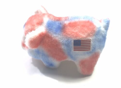 Primary image for Pig Toy Walks Squeals Battery Operated Red White Blue American Flag 7”