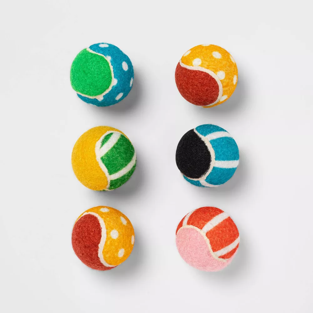 Boots &amp; Barkley Dog Tennis Ball Toy 2&quot; – 6-Pack for Fetch, Play &amp; Training - $15.99
