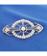 Earth mined Diamond Deco Pin 1920s Gatsby era Antique Pearl 14k gold Fil... - $3,857.82 CAD Earth mined Diamond Deco Pin 1920s Gatsby era Antique Pearl 14k gold Fil... - $3,857.82 CAD