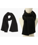 AllSaints Thermal Stitch Nevada Knit Scarf Black - £62.00 GBP