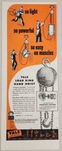 1950 Print Ad Yale Load King Hand Hoists for Shop &amp; Farm Philadelphia,PA - $16.81