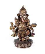 GANESHA STATUE 7.5&quot; Standing Hindu Elephant God HIGH QUALITY Bronze Resi... - $65.56 CAD