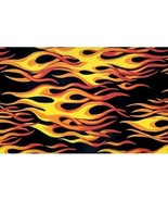 Hot Rod Flame Flames Biker Motorcycles Fleece Fabric Print by the Yard A227.05 - $11.97