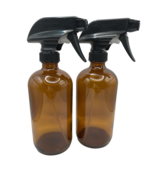 Sally&#39;s Organics 16 Oz. Amber Glass Bottles with Spray Nozzle Set of 2 NEW - $359.85 MXN