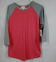 NWT LuLaRoe Randy Red With Grayish Pink Sleeves Size Medium - £12.36 GBP