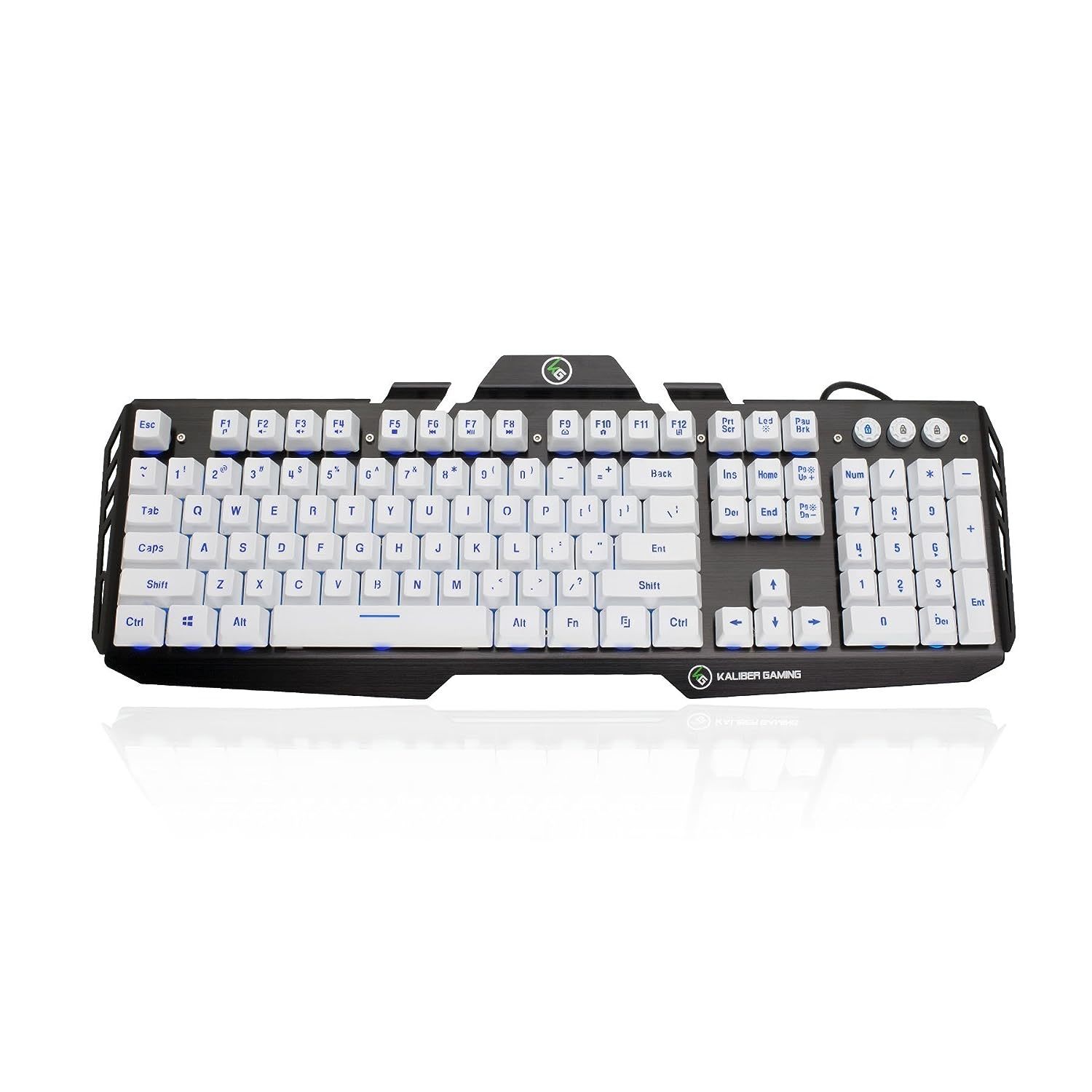 IOGEAR Kaliber Gaming HVER Aluminum Gaming Keyboard, Imperial White, GKB704L-WT - $61.99