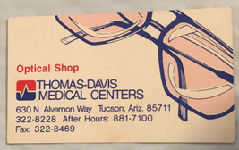Vintage Optical Shop Business Card Ephemera Tucson Arizona BC10 - $3.95