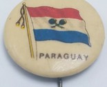 Vintage 1890&#39;s Sweet Caporal Cigarette PARAGUAY Country Flag Pinback Button - £7.00 GBP