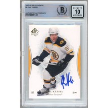 Phil Kessel Boston Bruins Signed 2007-08 SP Authentic #9 BGS Gem Auto 10 Slab - £104.16 GBP