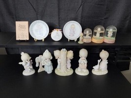 12 Piece Lot of Precious Moments Figurines, Plates, Snowglobes, Ornament, Mini - £60.12 GBP