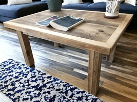 Small Patterned Coffee Table | Rustic Wood | Scaffold Boards | THE BRAD - $260.00