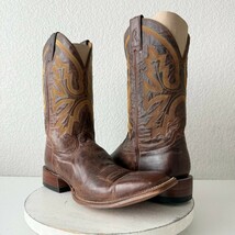 Rod Patrick Mens Cowboy Boots 14.5A Perro Loca Brown Leather Western Squ... - $222.75